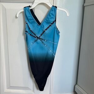 GK Kids Blue and Black Gradient Leotard